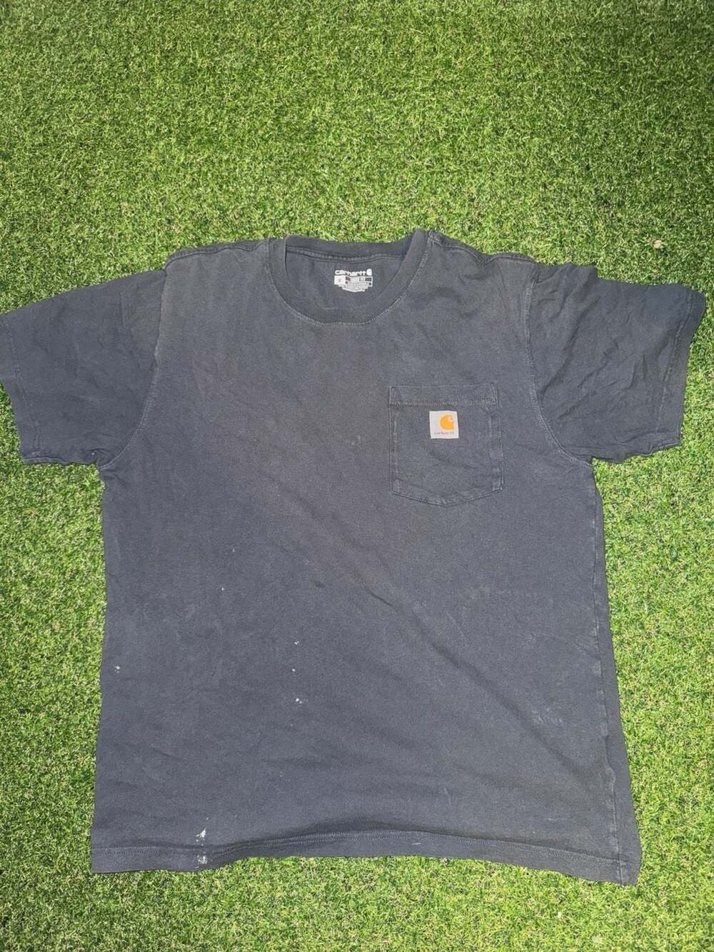 Carhartt Loose Fit Heavyweight Pocket T-Shirt Medium Black Faded